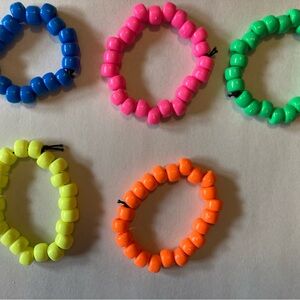 Blue and Pink Beaded Stretch Jewelry